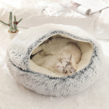 PurrNest – Plush Calming Cave Bed